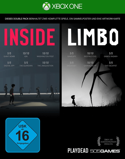 Inside Limbo Double Pack box art for Xbox One